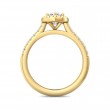 FlyerFit® 14K Yellow Gold Micropave Halo Engagement Ring