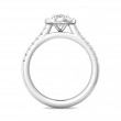 FlyerFit® 14K White Gold Micropave Halo Engagement Ring