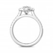 FlyerFit® Platinum Micropave Halo Engagement Ring