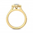 FlyerFit® 14K Yellow Gold Micropave Halo Engagement Ring