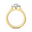 FlyerFit® 14K Yellow and 14K White Gold Micropave Halo Engagement Ring