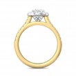 FlyerFit® 14K Yellow and 14K White Gold Micropave Halo Engagement Ring