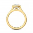 FlyerFit® 14K Yellow Gold Micropave Halo Engagement Ring