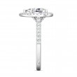 FlyerFit® 14K White Gold Micropave Halo Engagement Ring