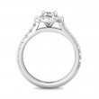 FlyerFit® 14K White Gold Micropave Halo Engagement Ring