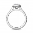 FlyerFit® 14K White Gold Micropave Halo Engagement Ring