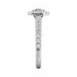 FlyerFit® 14K White Gold Micropave Halo Engagement Ring