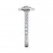 FlyerFit® 14K White Gold Micropave Halo Engagement Ring