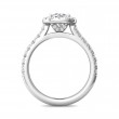 FlyerFit® 14K White Gold Micropave Halo Engagement Ring