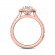 FlyerFit® 14K Pink Gold Micropave Halo Engagement Ring