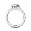 FlyerFit® 14K White Gold Micropave Halo Engagement Ring