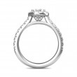 FlyerFit® 18K White Gold Micropave Halo Engagement Ring