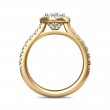 FlyerFit® 14K Yellow Gold Micropave Halo Engagement Ring