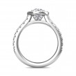 FlyerFit® 14K White Gold Micropave Halo Engagement Ring