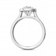 FlyerFit® Platinum Micropave Halo Engagement Ring