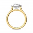 FlyerFit® 14K Yellow and 14K White Gold Micropave Halo Engagement Ring