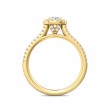 FlyerFit® 14K Yellow Gold Micropave Halo Engagement Ring