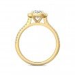 FlyerFit® 14K Yellow Gold Micropave Halo Engagement Ring