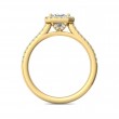 FlyerFit® 18K Yellow Gold Micropave Halo Engagement Ring