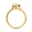 FlyerFit® 18K Yellow Gold Micropave Halo Engagement Ring