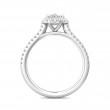 FlyerFit® 14K White Gold Micropave Halo Engagement Ring