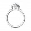 FlyerFit® Platinum Micropave Halo Engagement Ring