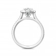 FlyerFit® 14K White Gold Micropave Halo Engagement Ring