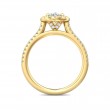 FlyerFit® 18K Yellow Gold Micropave Halo Engagement Ring