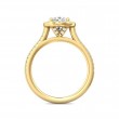 FlyerFit® 14K Yellow Gold Micropave Halo Engagement Ring