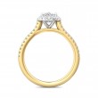 FlyerFit® 14K Yellow and 14K White Gold Micropave Halo Engagement Ring