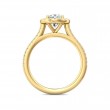 FlyerFit® 18K Yellow Gold Micropave Halo Engagement Ring