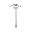 FlyerFit® Platinum Micropave Halo Engagement Ring