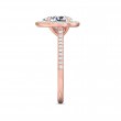 FlyerFit® 14K Pink Gold Micropave Halo Engagement Ring