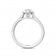 FlyerFit® 14K White Gold Micropave Halo Engagement Ring