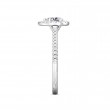 FlyerFit® 14K White Gold Micropave Halo Engagement Ring