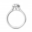 FlyerFit® 18K White Gold Micropave Halo Engagement Ring