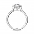 FlyerFit® Platinum Micropave Halo Engagement Ring