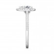 FlyerFit® 14K White Gold Micropave Halo Engagement Ring