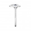 FlyerFit® 14K White Gold Micropave Halo Engagement Ring