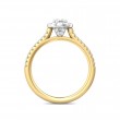 FlyerFit® 14K Yellow and 14K White Gold Micropave Halo Engagement Ring