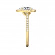 FlyerFit® 18K Yellow Gold Micropave Halo Engagement Ring