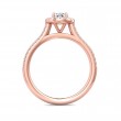 FlyerFit® 14K Pink Gold Micropave Halo Engagement Ring