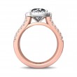 FlyerFit® 14K Pink Gold Shank And White Gold Top Encore Engagement Ring