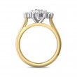 FlyerFit® 18K Yellow Gold Shank And White Gold Top Solitaire Engagement Ring