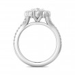 FlyerFit® Platinum Micropave Halo Engagement Ring