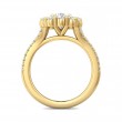 FlyerFit® 14K Yellow Gold Micropave Halo Engagement Ring