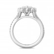 FlyerFit® Platinum Micropave Halo Engagement Ring