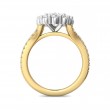 FlyerFit® 14K Yellow and 14K White Gold Micropave Halo Engagement Ring