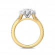 FlyerFit® 14K Yellow and 14K White Gold Micropave Halo Engagement Ring