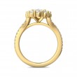 FlyerFit® 14K Yellow Gold Micropave Halo Engagement Ring